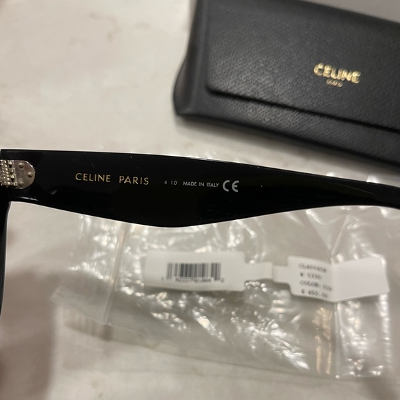 *Like New* Celine Black Shiny with Grey Polarized Lenses Cat-Eye Frame - Picture 2 of 8